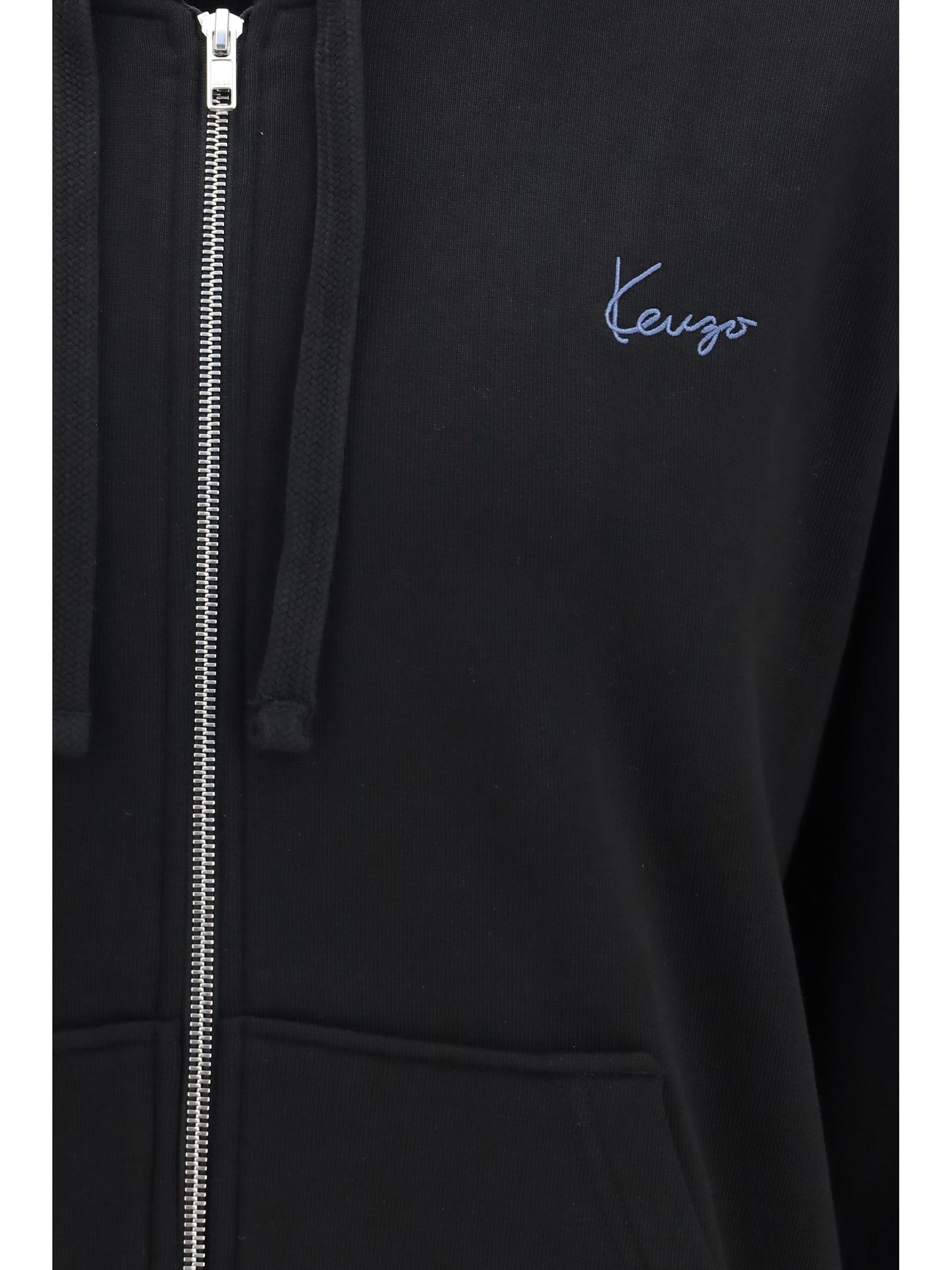 KENZO Kenzio Signature Embroidered Cotton Zip Hoodie