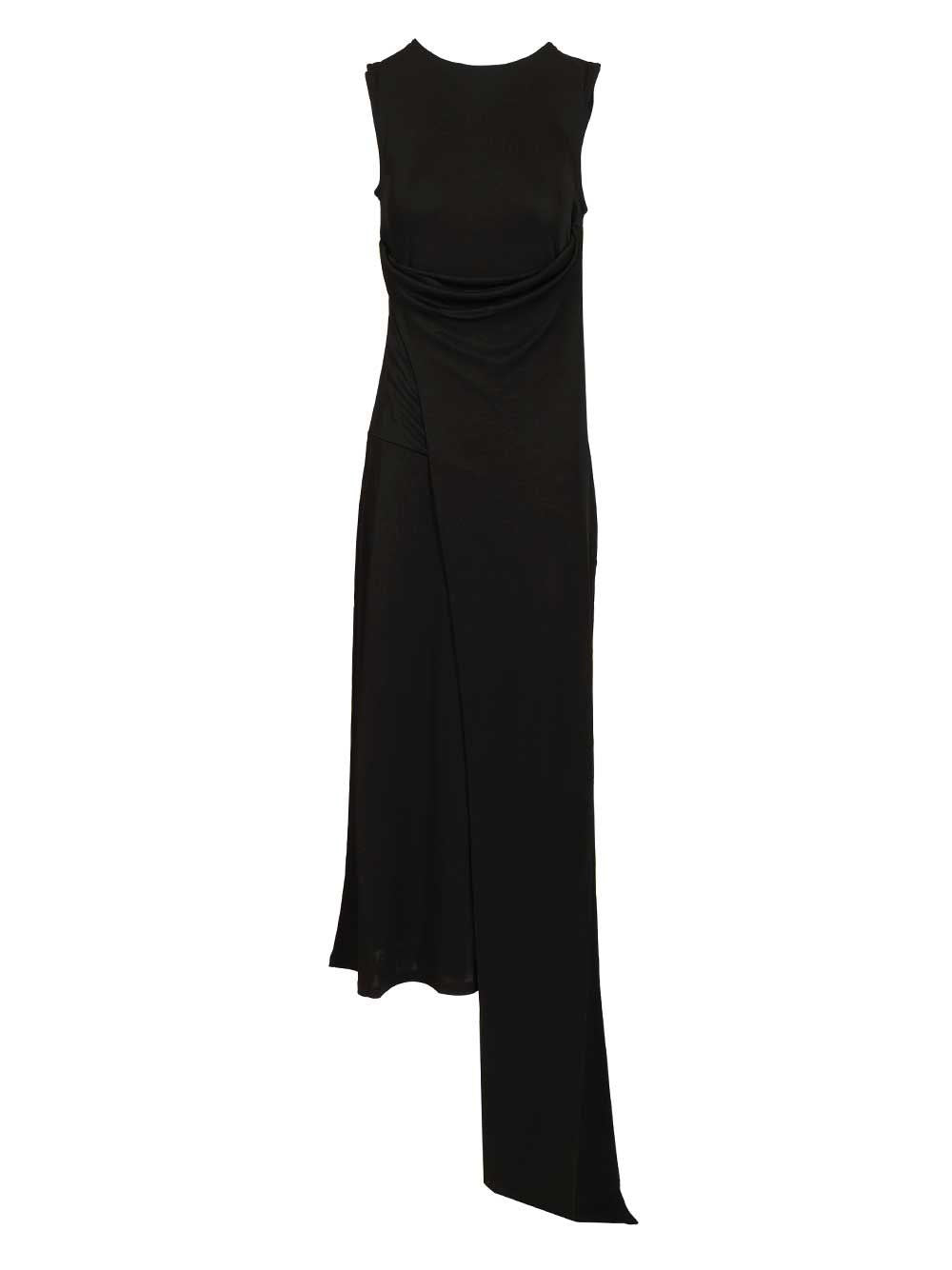 Ami Long Jersey CrêPe Dress - Black
