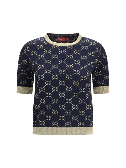GUCCI Knit Top with its iconic all-over monogram pattern