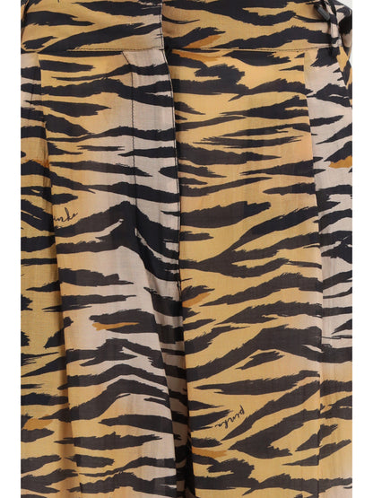 PINKO Barrel fit animal-print Pants