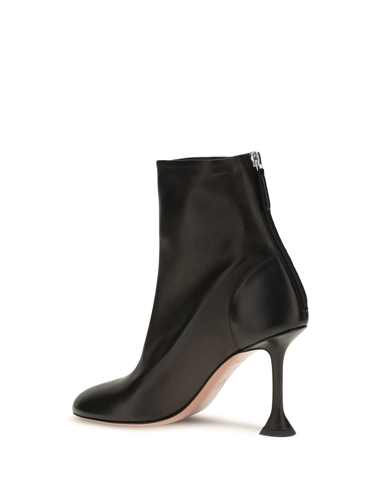 Amina Muaddi Iris nappa Booties - Black Nappa