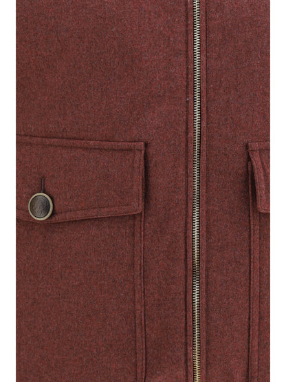 Brunello Cucinelli Wool Padded Vest - Lava