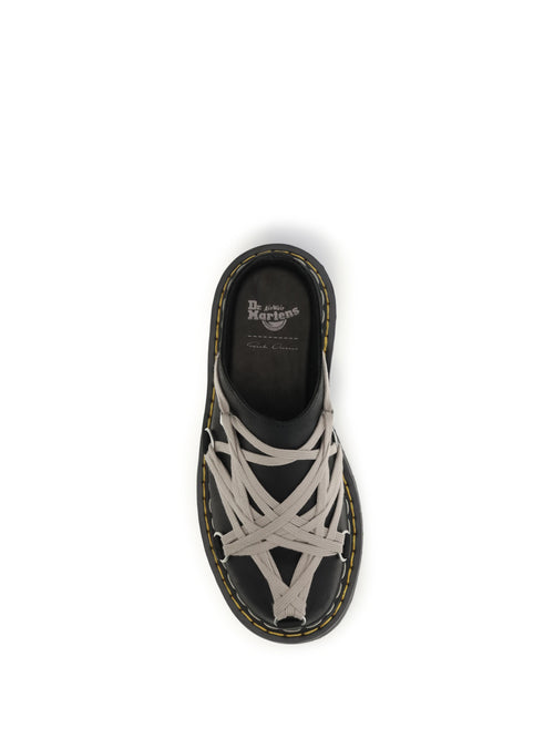 Rick Owens Quad Sole Megalace Mules - Black