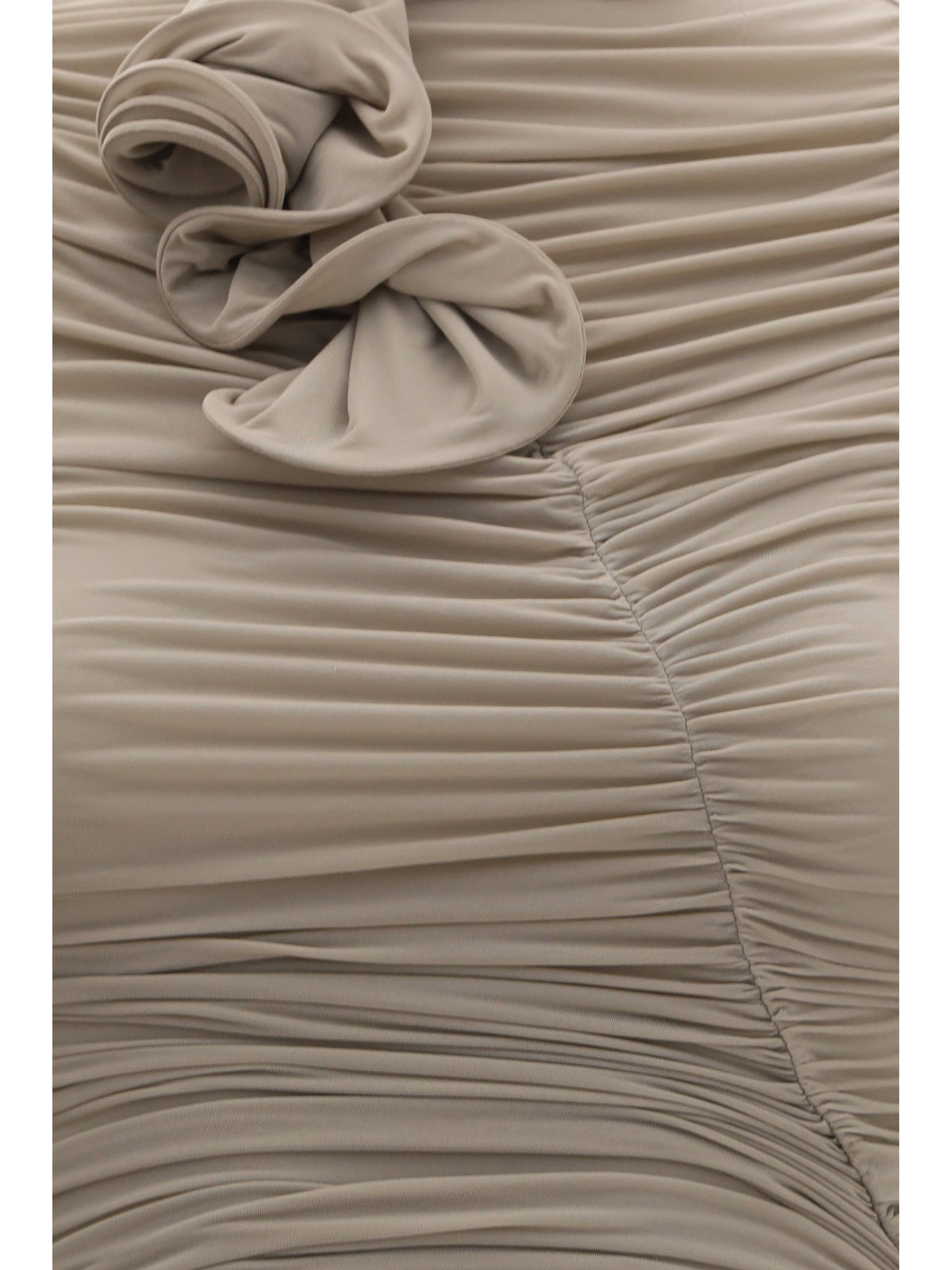 Magda Butrym Draped high-neck Dress - Beige