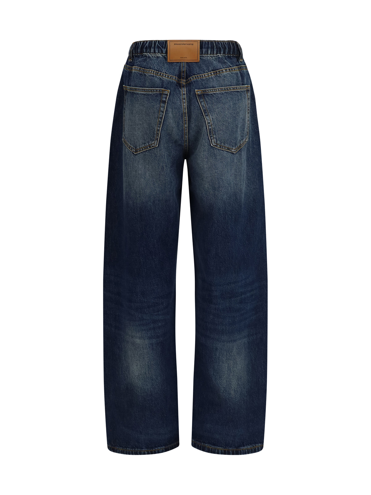 Alexander Wang Balloon Jogger Pants with Crystal Drawstring - Aged Dark Blue