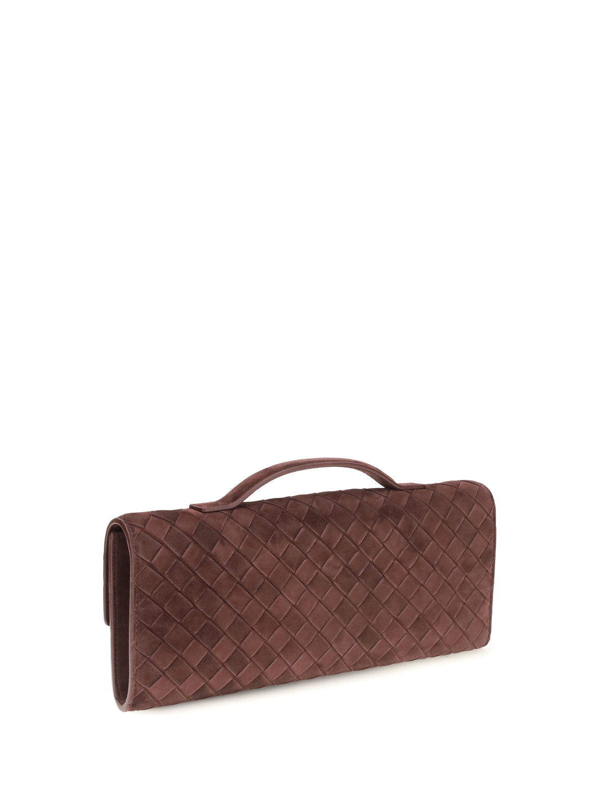 Bottega Veneta Andiamo Clutch - Deep Mahogany-M B