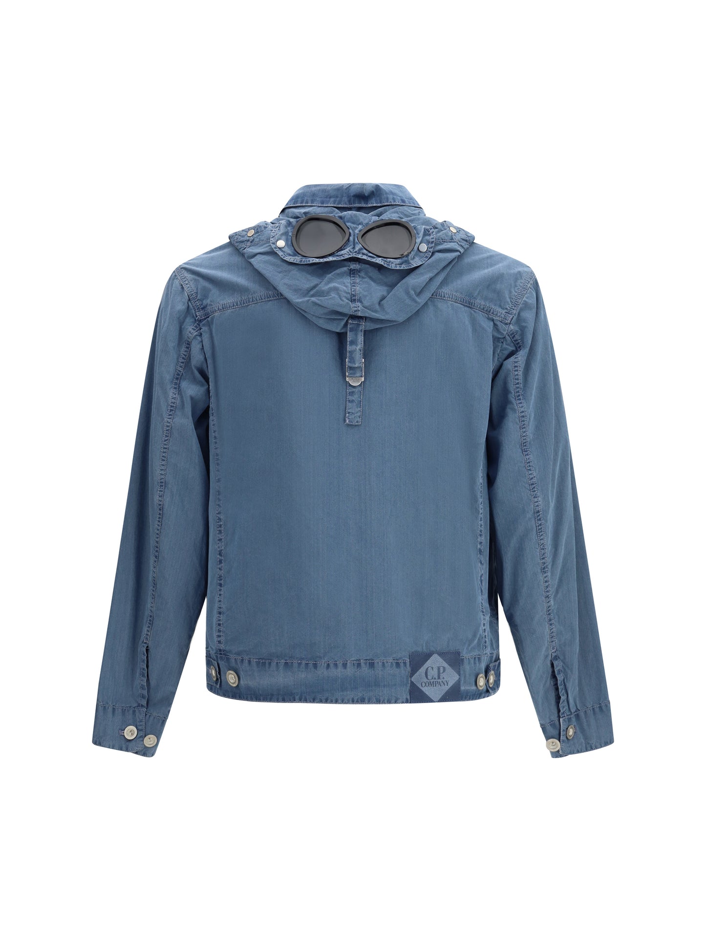 C.P. COMPANY 50 Fili Indigo Bleached Goggle Jacket