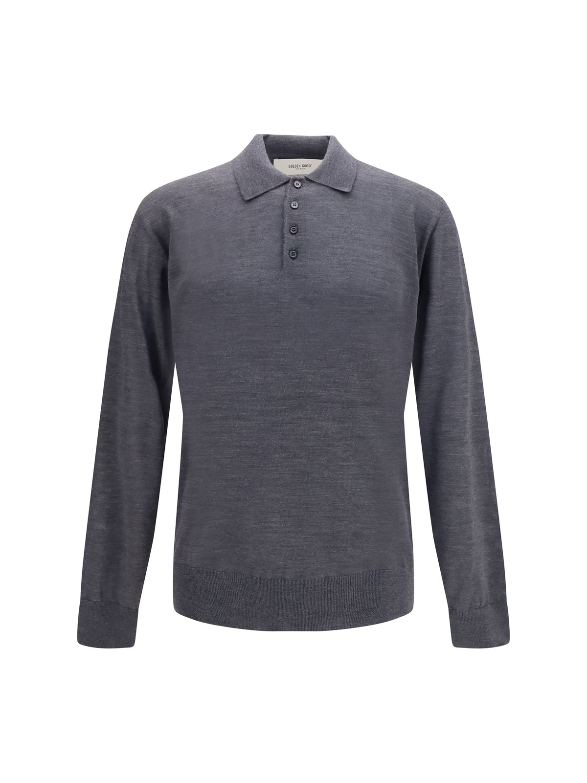 Golden Goose Virgin wool Polo Shirt - Anthracite
