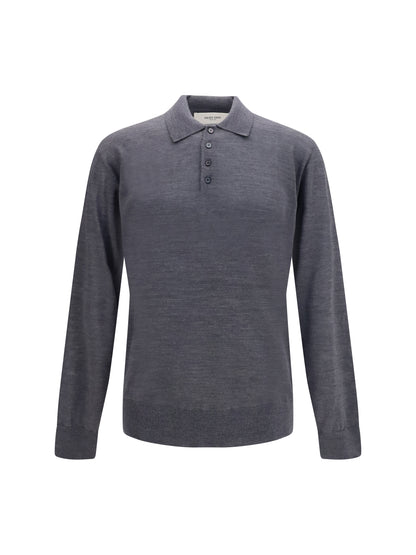 Golden Goose Virgin wool Polo Shirt - Anthracite