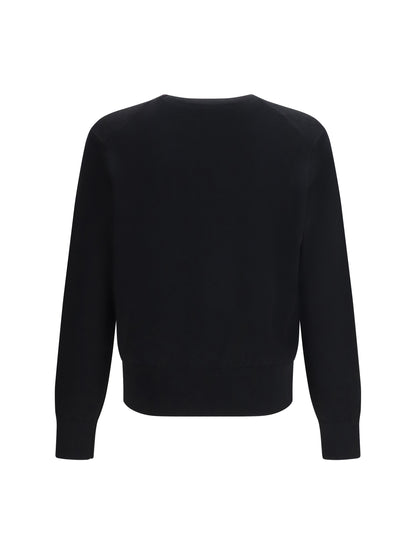 Ami Paris Pull Col Rond Ami De Coeur - Noir/Rouge