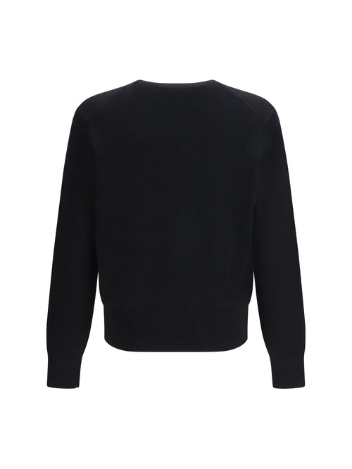 Ami Paris Pull Col Rond Ami De Coeur - Noir/Rouge