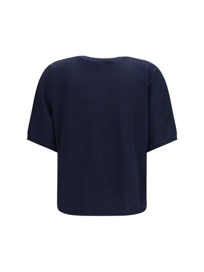 BRUNELLO CUCINELLI Short-sleeve cashmere and silk Sweater