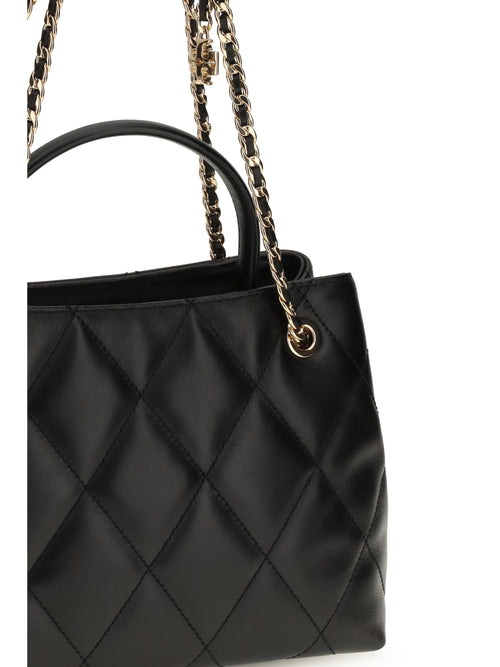 Tory Burch Small Fleming leather Tote Bag - Black