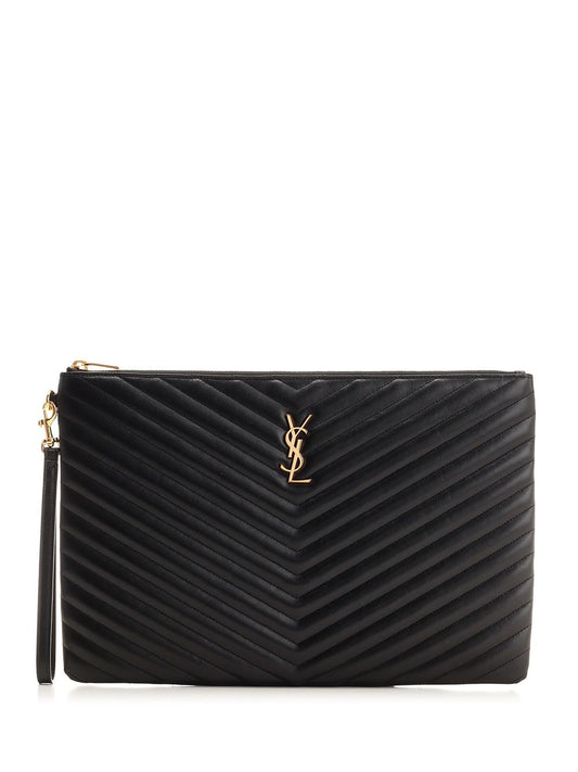 Saint Laurent Monogram Pouch - Black