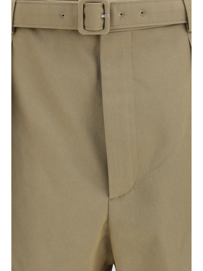SAINT LAURENT Pleated belt Shorts