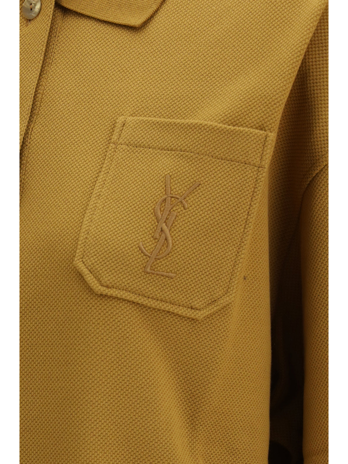 Saint Laurent Cassandre oversized piqué Polo - Miel Fonce