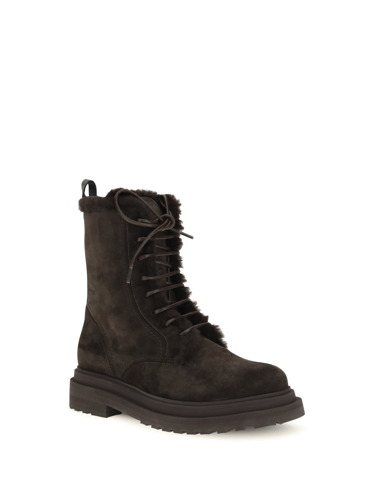 Brunello Cucinelli Laced Ankle Boots - Pepe
