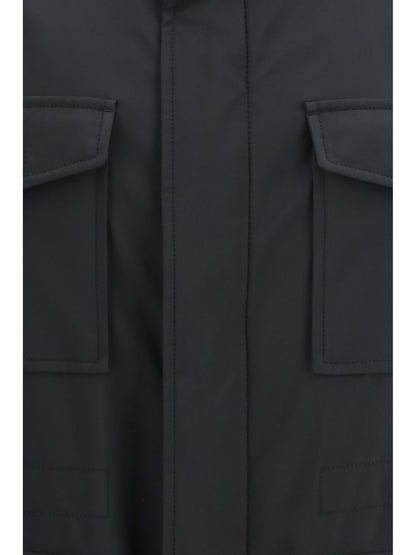 Brioni Performa wool blend Sahariana Jacket - Midnight Blue - Col