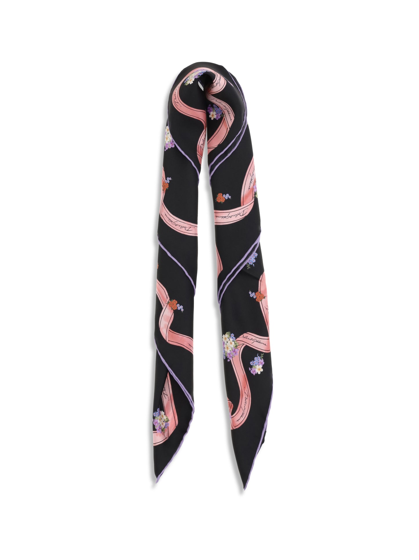 DOLCE & GABBANA Silk Scarf with floral print