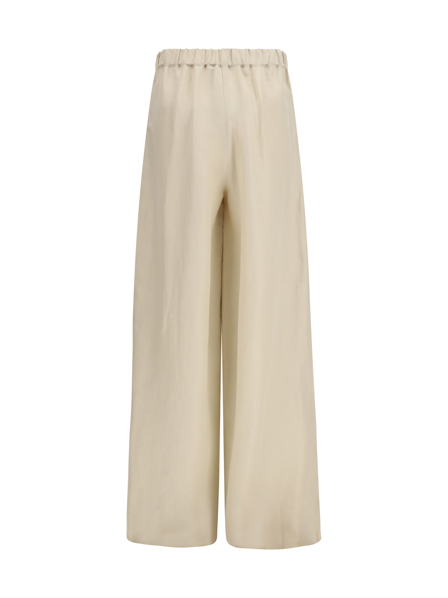 MAX MARA Wide-leg linen and silk Pants