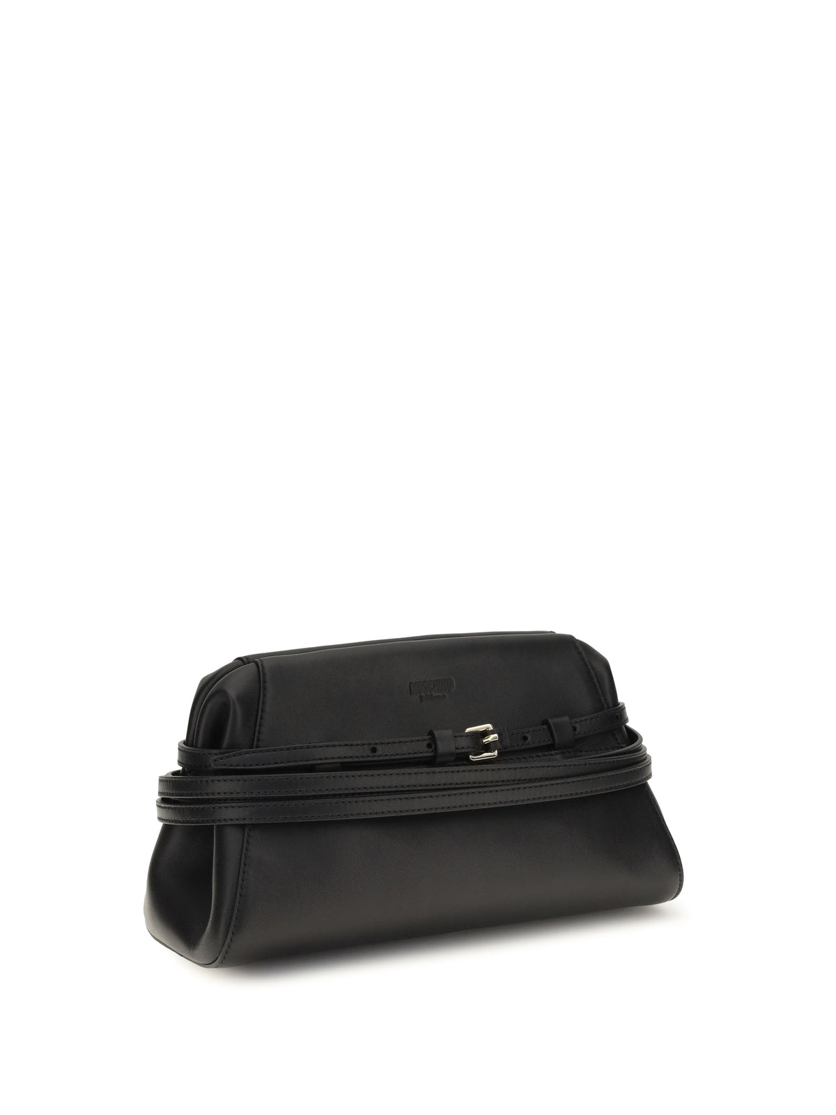Moschino Belt-detail Clutch - Black