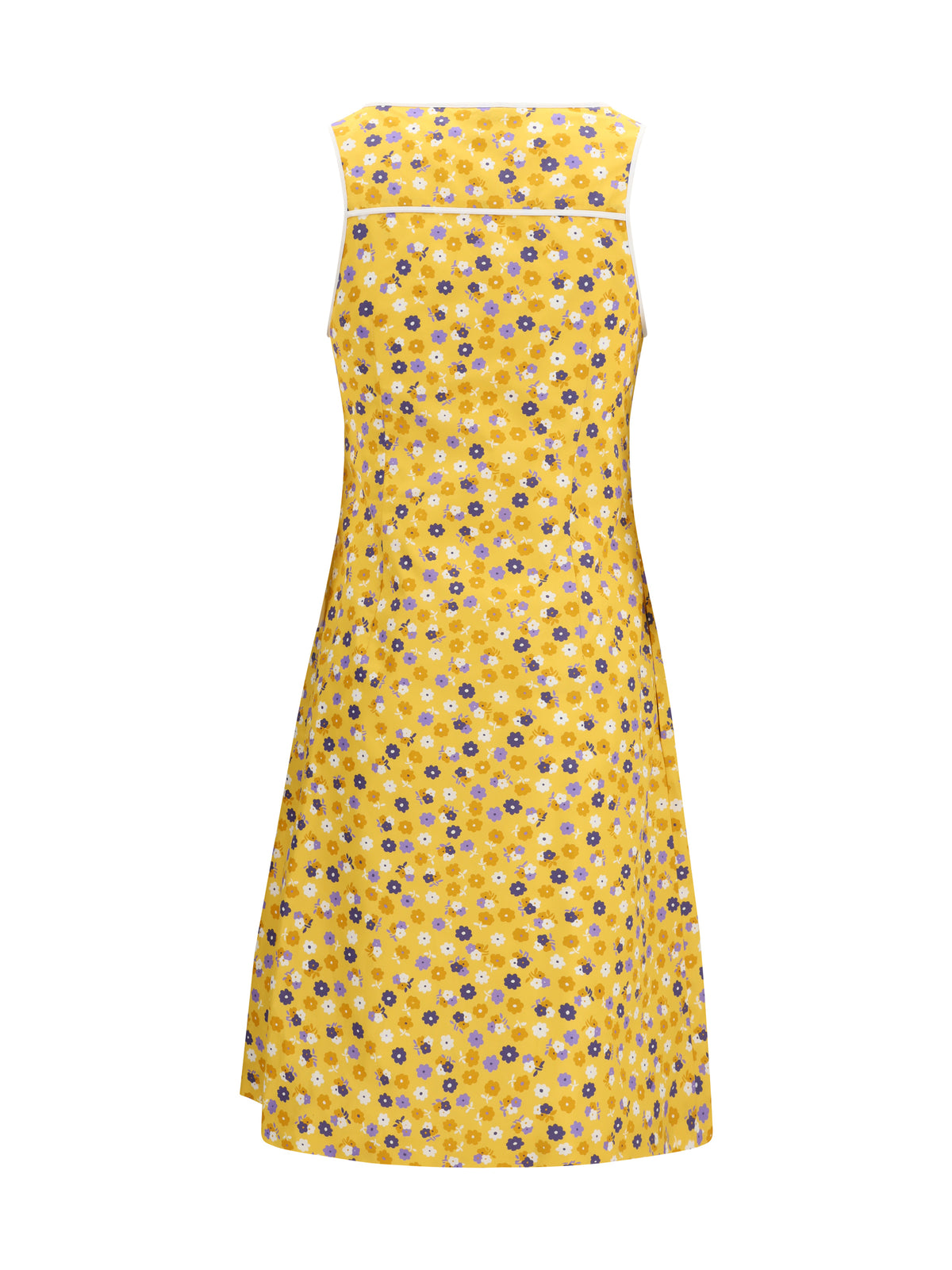 Miu Miu Floral midi Dress - Giallo+Viola