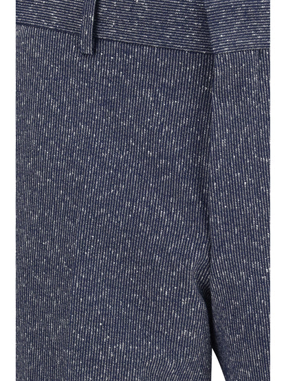 Hugo Boss Black Striped viscose and cotton blend Suit - Dark Blue