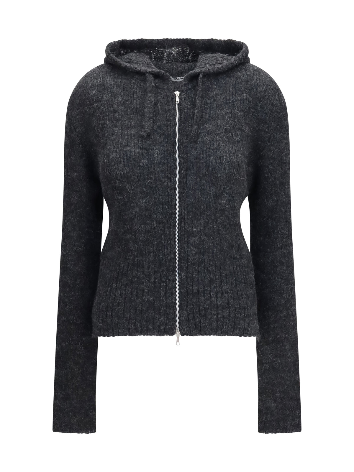 Our Legacy Alpaca-blend Zip-Up Hoodie - Charcoal Melange