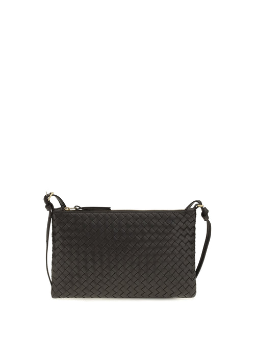 Bottega Veneta Intrecciato Shoulder Bag - Espresso-Brass V