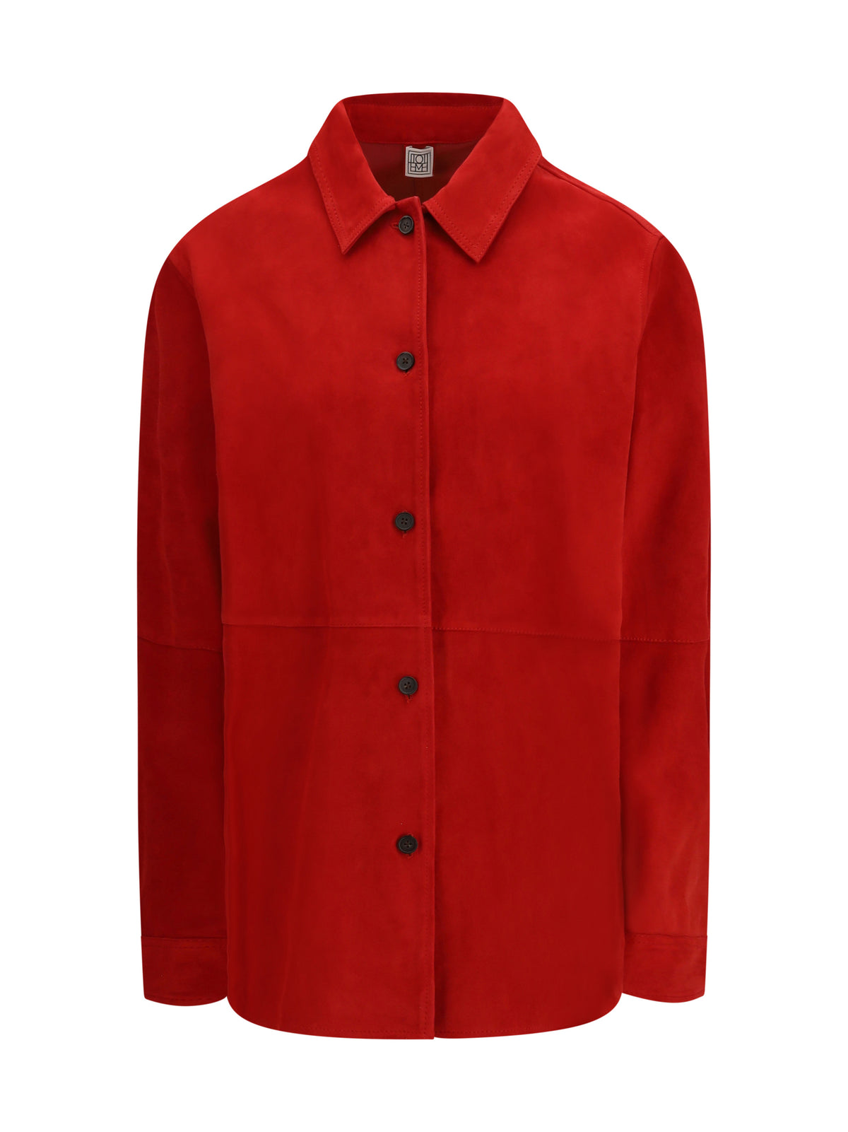 Toteme Suede Shirt Jacket - Poppy