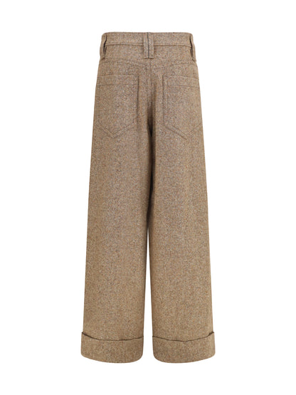Brunello Cucinelli Tailored wool-blend Pants - Olio