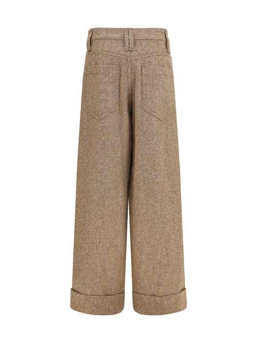 Brunello Cucinelli Tailored wool-blend Pants - Olio