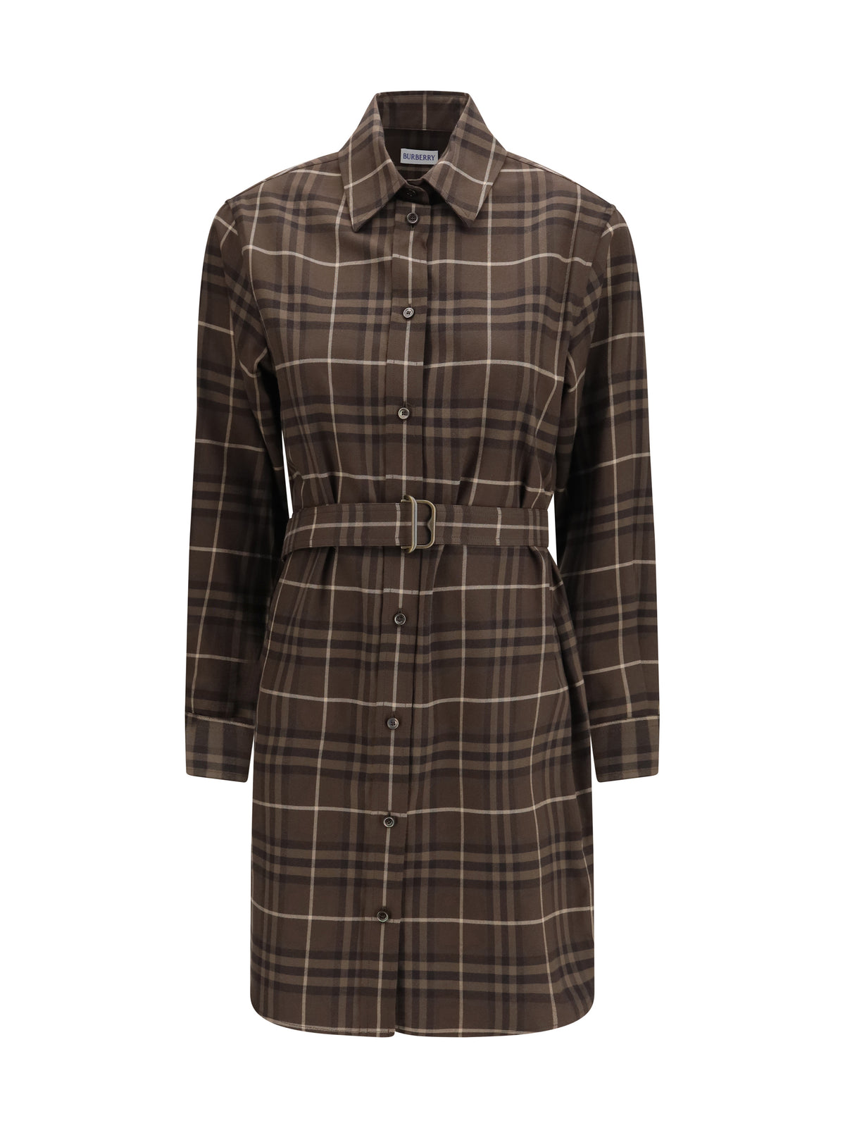 Burberry Check cotton shirt Dress - Sepia Brown Ip Check