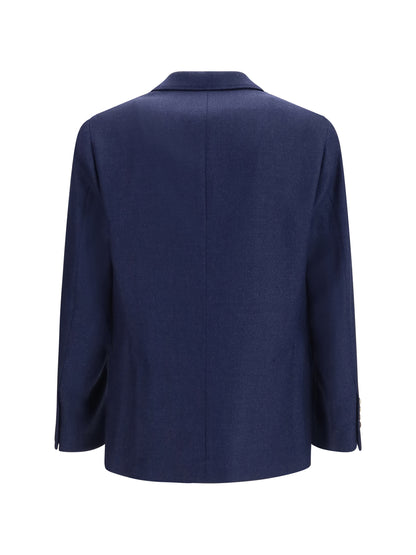 Brunello Cucinelli Single breasted wool Blazer - Navy