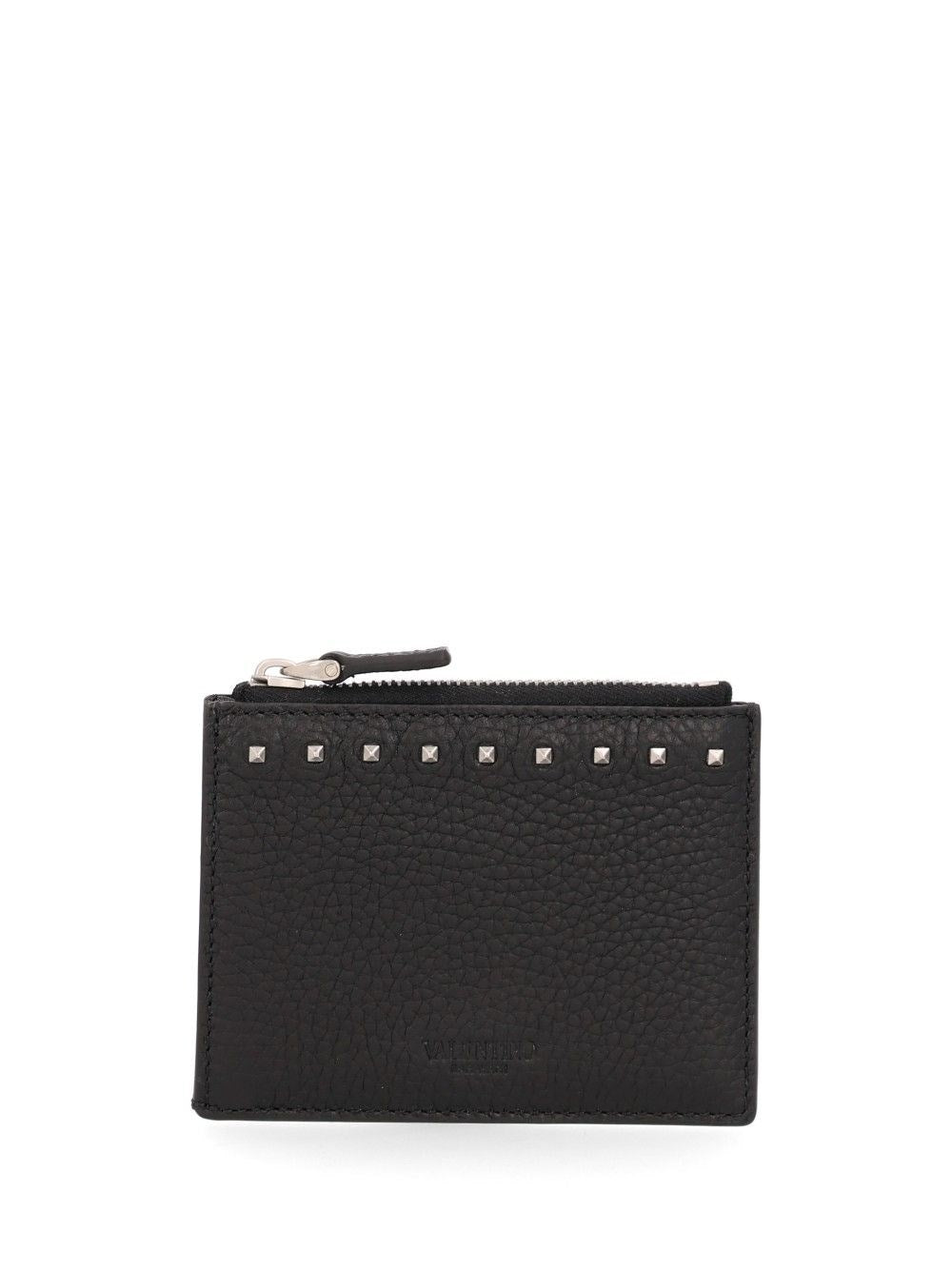 Valentino Garavani "Rockstud" Coin And Card Holder - Black