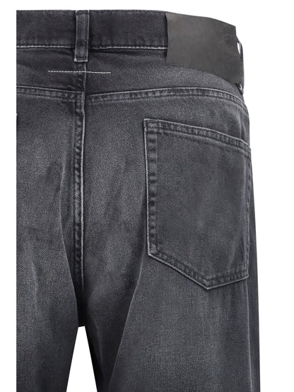 MM6 Maison Margiela Straight-leg cotton Jeans - Black
