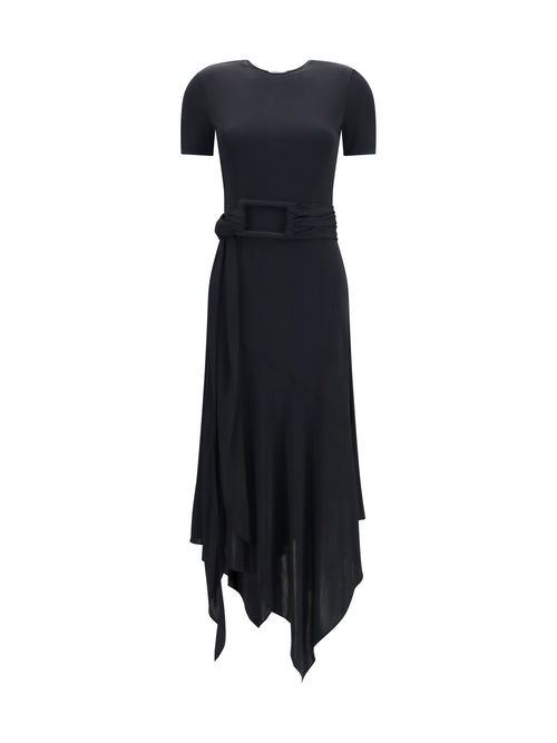 AlaïA Belted jersey Dress - Noir Alaia