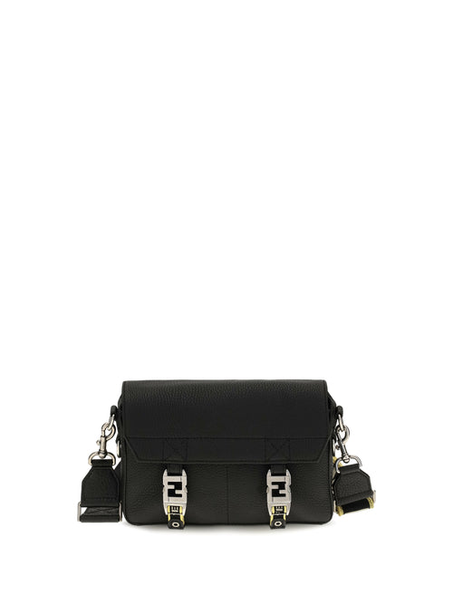 Fendi Flow Romano leather Crossbody Bag - Black