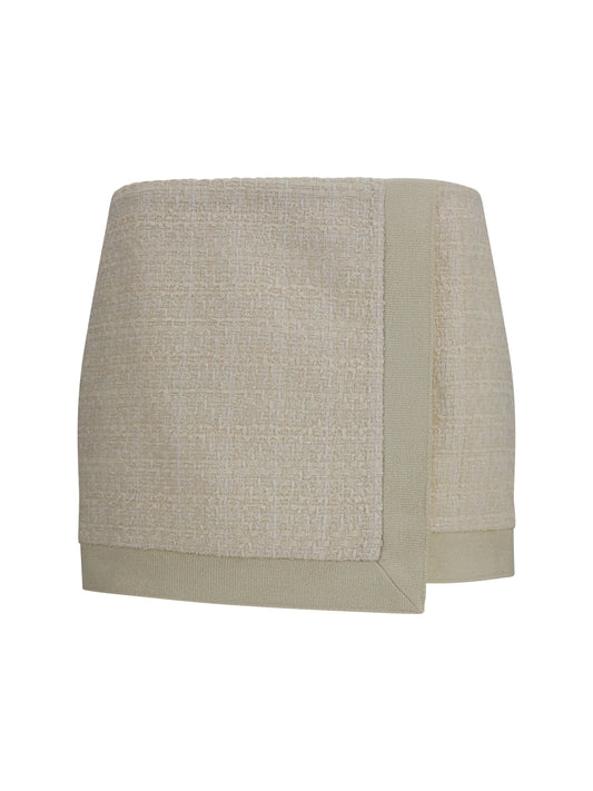 BALMAIN Asymmetric tweed Skirt