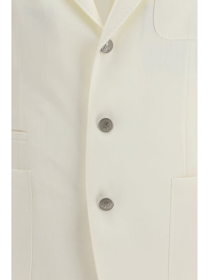 BRUNELLO CUCINELLI Single-breasted linen Blazer