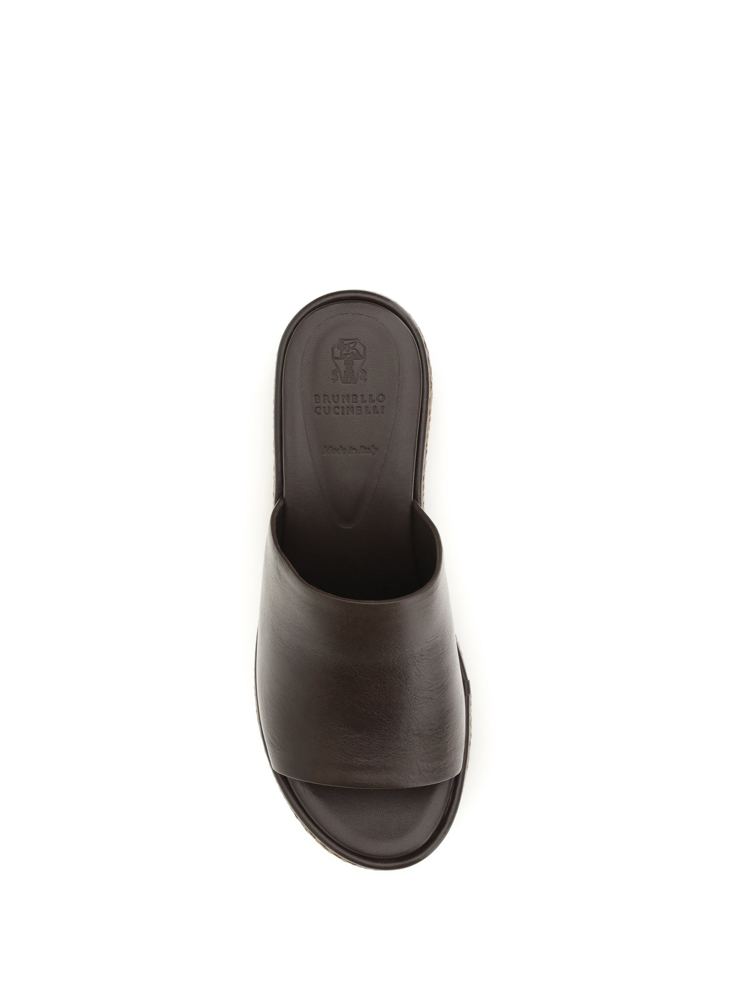 BRUNELLO CUCINELLI Leather wedge Sandals