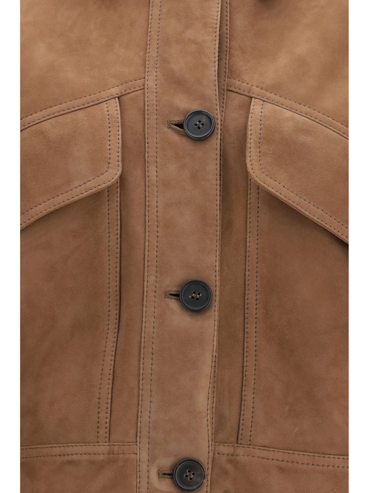 Brunello Cucinelli Cropped suede Jacket - Mauve