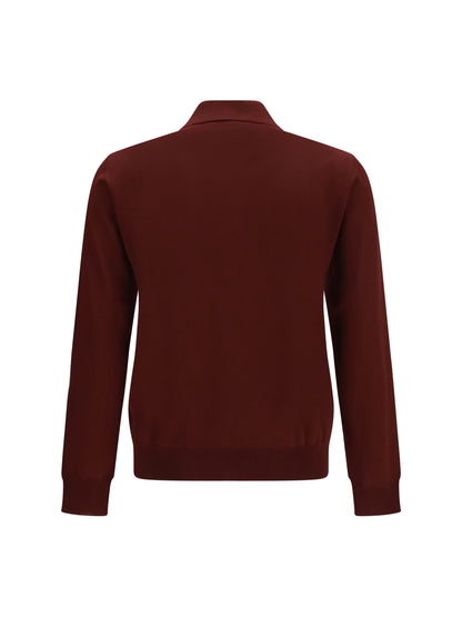 VALENTINO Long-sleeve wool Polo with VLogo