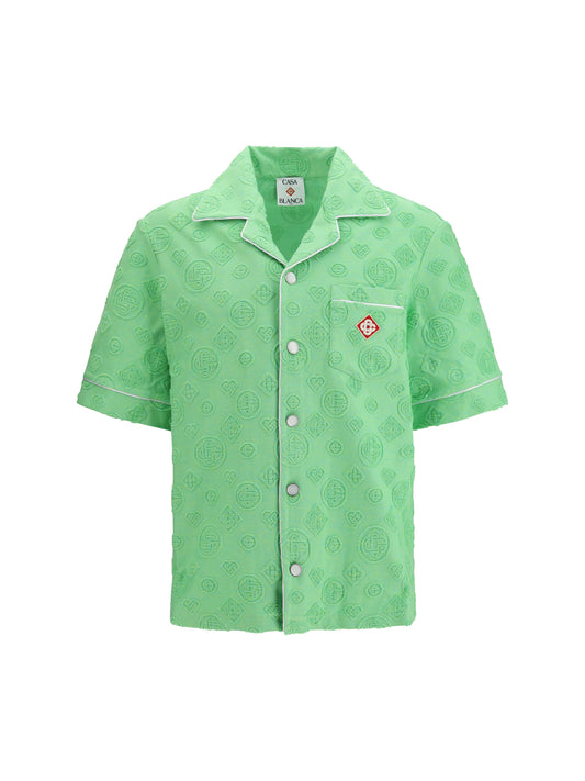 CASABLANCA Diamond monogram print short-sleeve Shirt