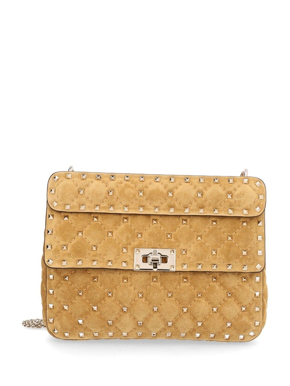 Valentino Garavani "Rockstud Spike" Medium Bag - Beige