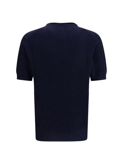 BRUNELLO CUCINELLI Cotton and linen knit T-Shirt