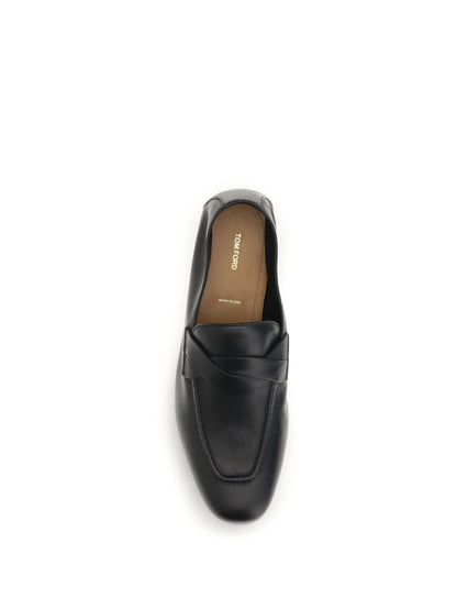 Tom Ford Gigi Loafers with woven strap - Black