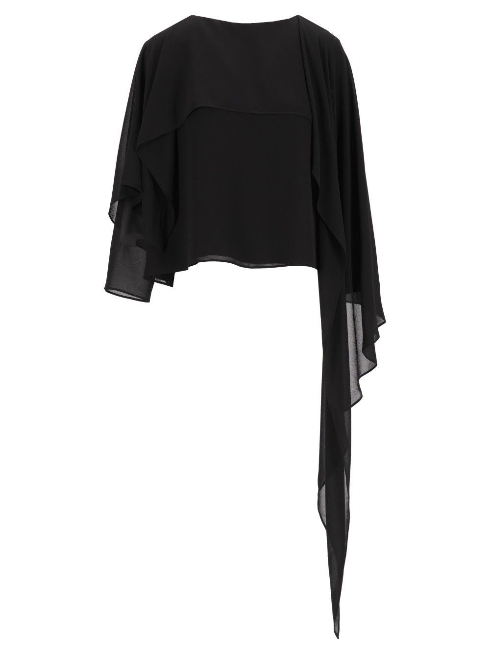 Mm6 Maison Margiela Long Sleeve Top - Black