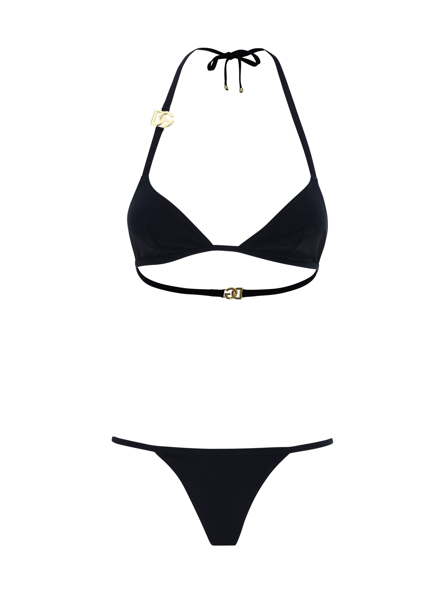 DOLCE & GABBANA Triangle Bikini with gold plaque