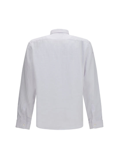 Hugo Boss Black Regular-fit linen Shirt - White